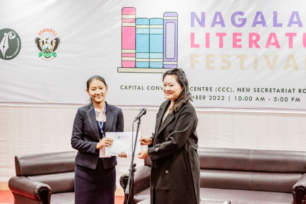 As part of the second edition of Nagaland Literature Festival, a spoken word competition was also held wherein Senthanro Khuvung was adjudged the winner. She received a cash prize of Rs.10,000. Akavi won the second prize while Anuka L Chophy won the third prize. They received a cash prize of Rs.8000 and Rs.5000 respectively. Judges for the competition included T. Keditsu, Emisenla Jamir and Renthunglo Shitiri.